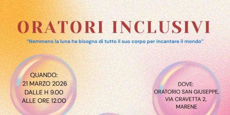 Oratori e disabilità, a Marene sabato 21 marzo incontro per gli educatori